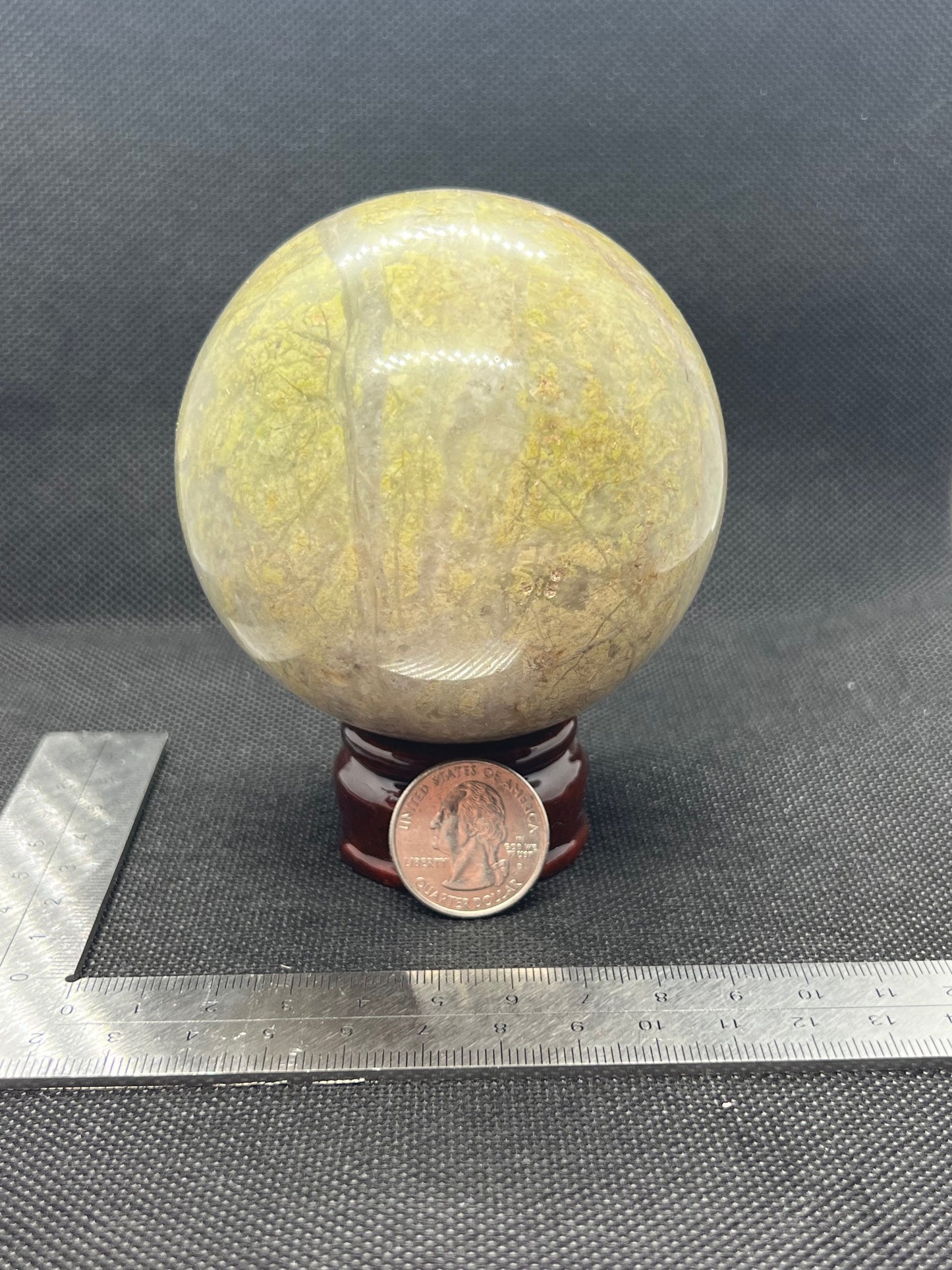 Olive Green Opal Sphere