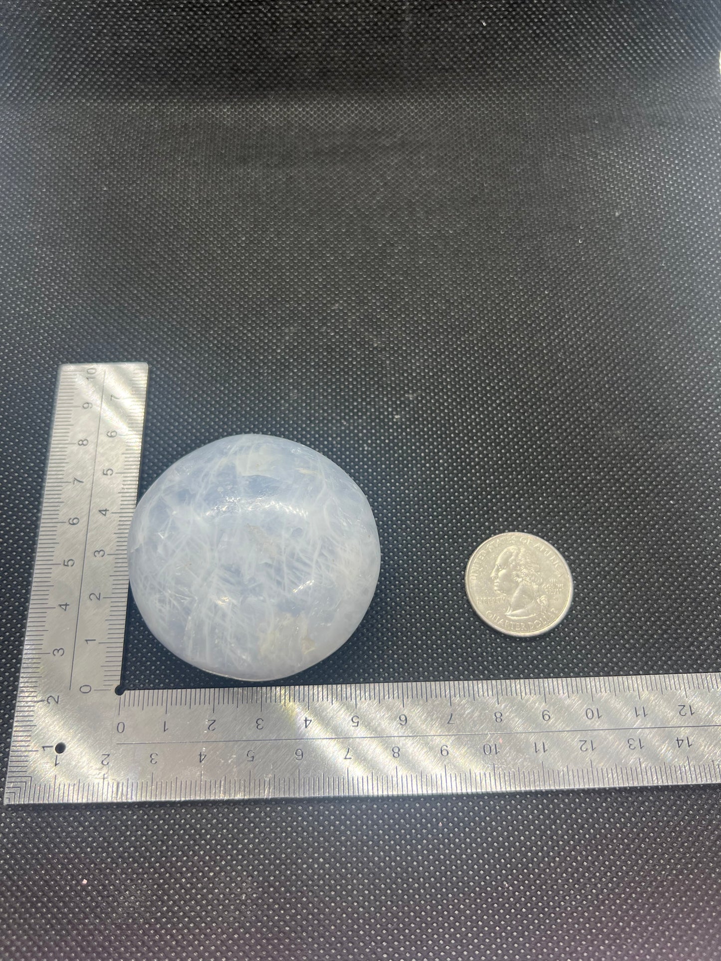 Blue calcite palm stone- medium