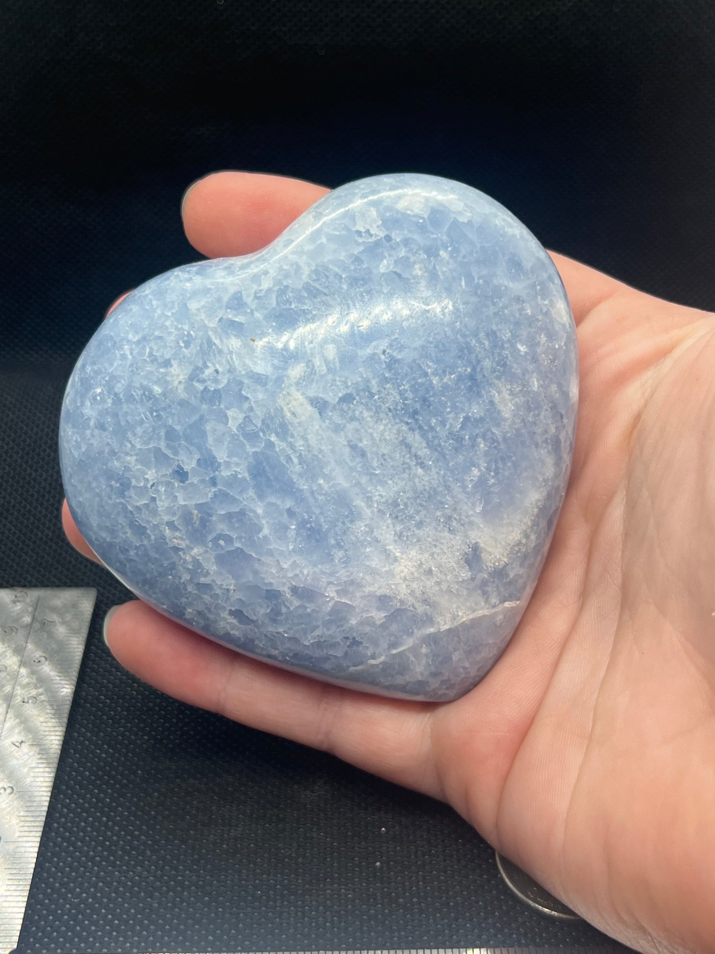 Large Blue Calcite Heart