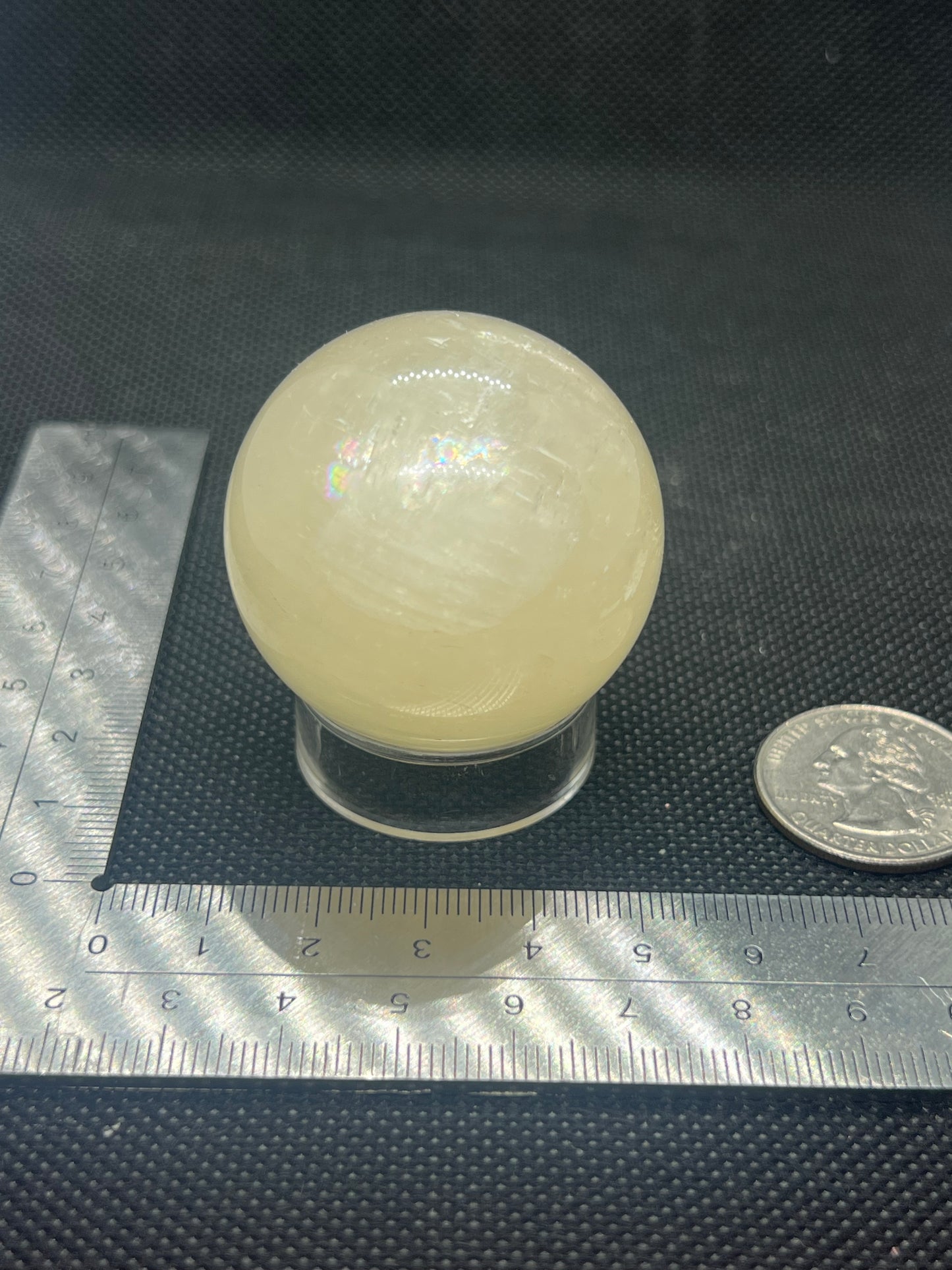 Honey calcite sphere- small