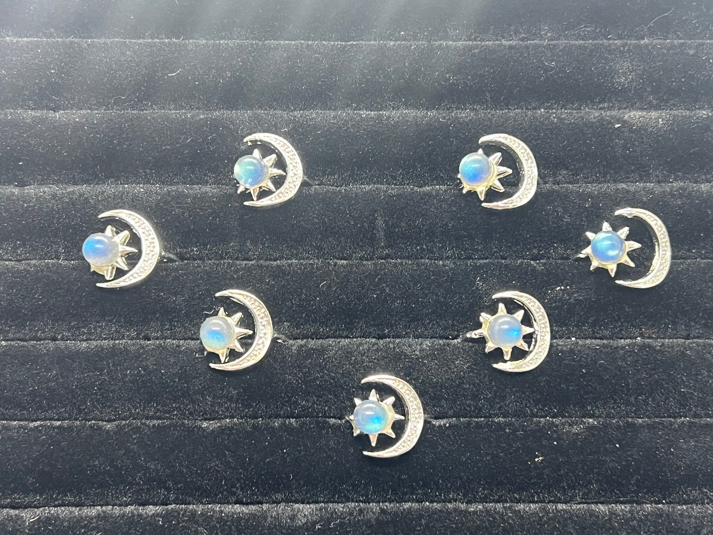 Labradorite Sun and Moon Ring