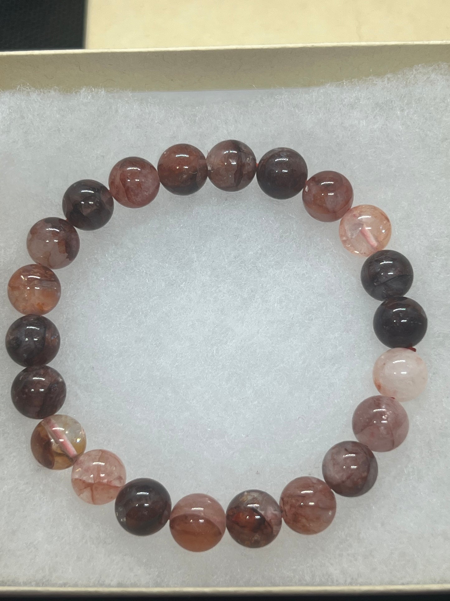 Fire Quartz Hematoid Quartz Bracelet