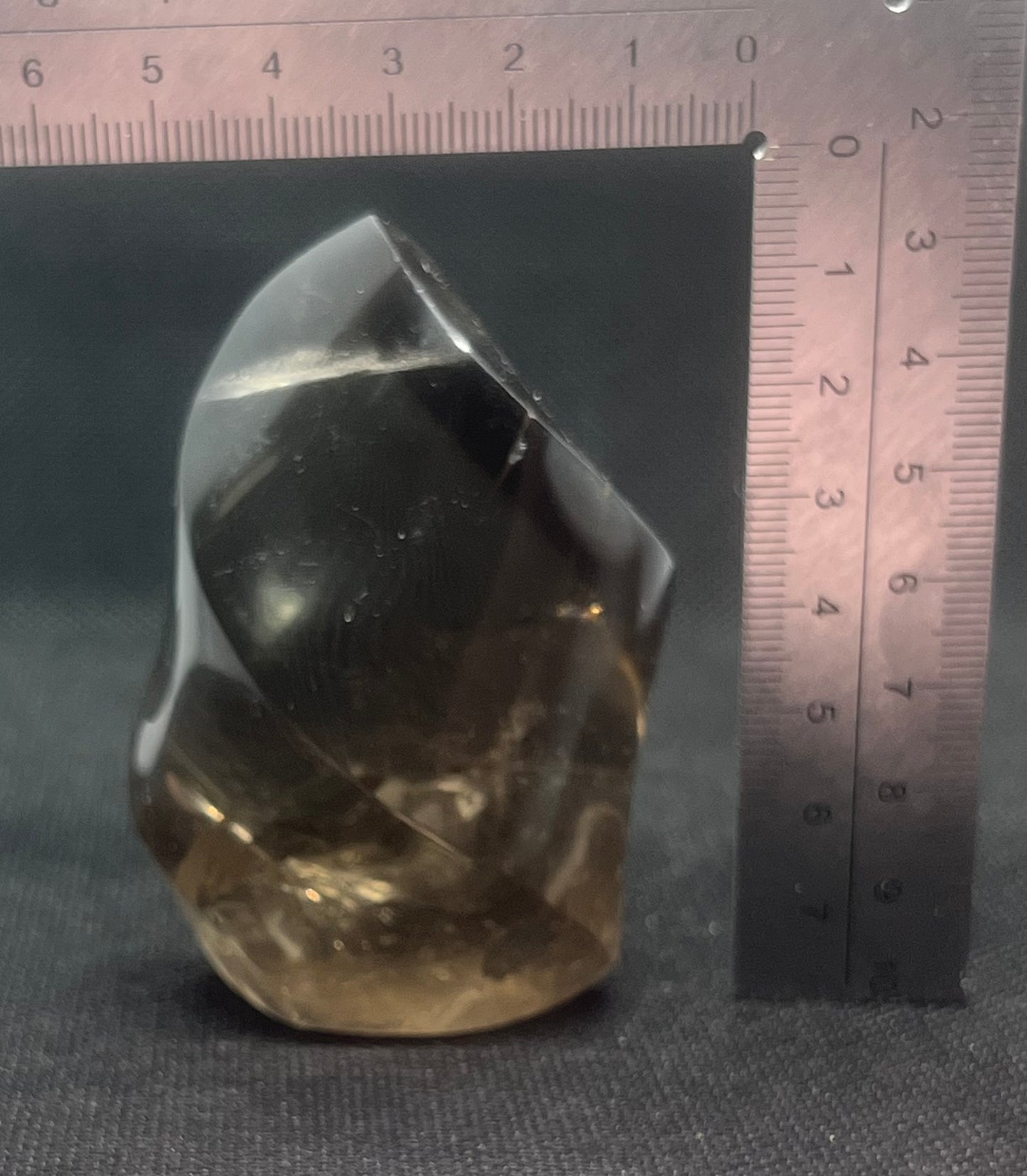 Smoky Quartz Flame Carving