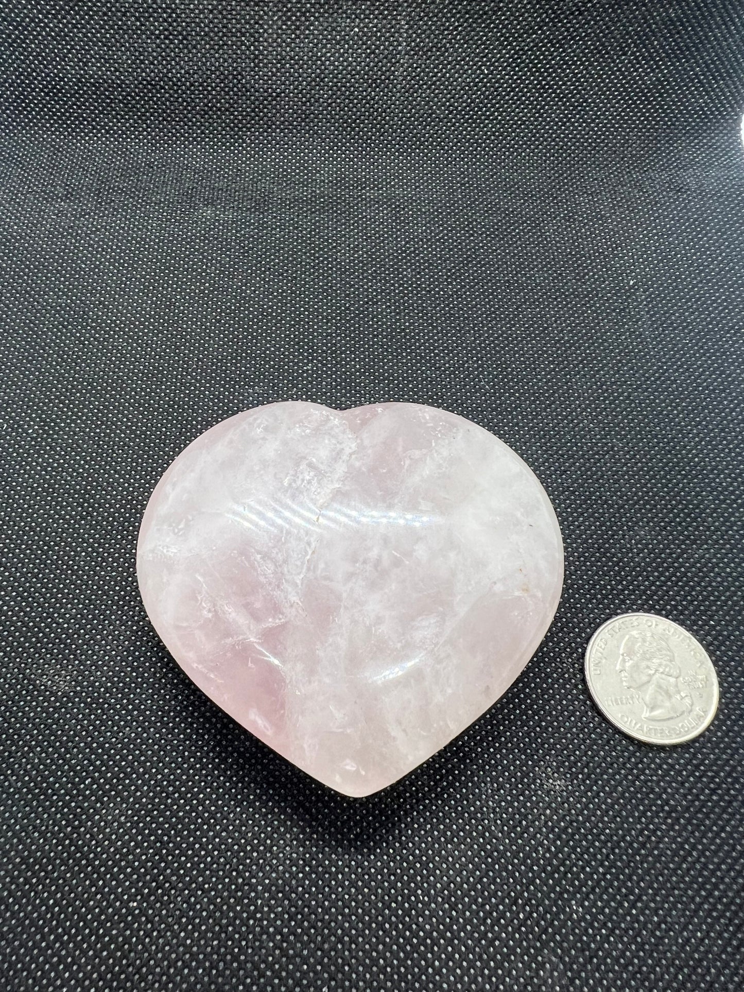 Rose Quartz Heart Palm Stone