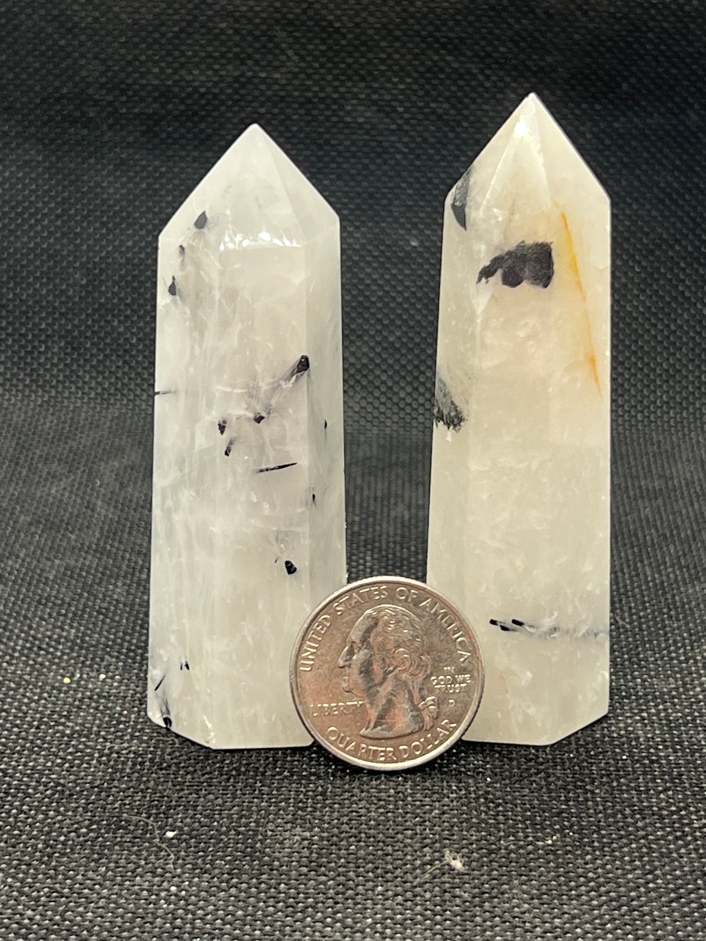 Black Tourmaline in Quartz Tower Point