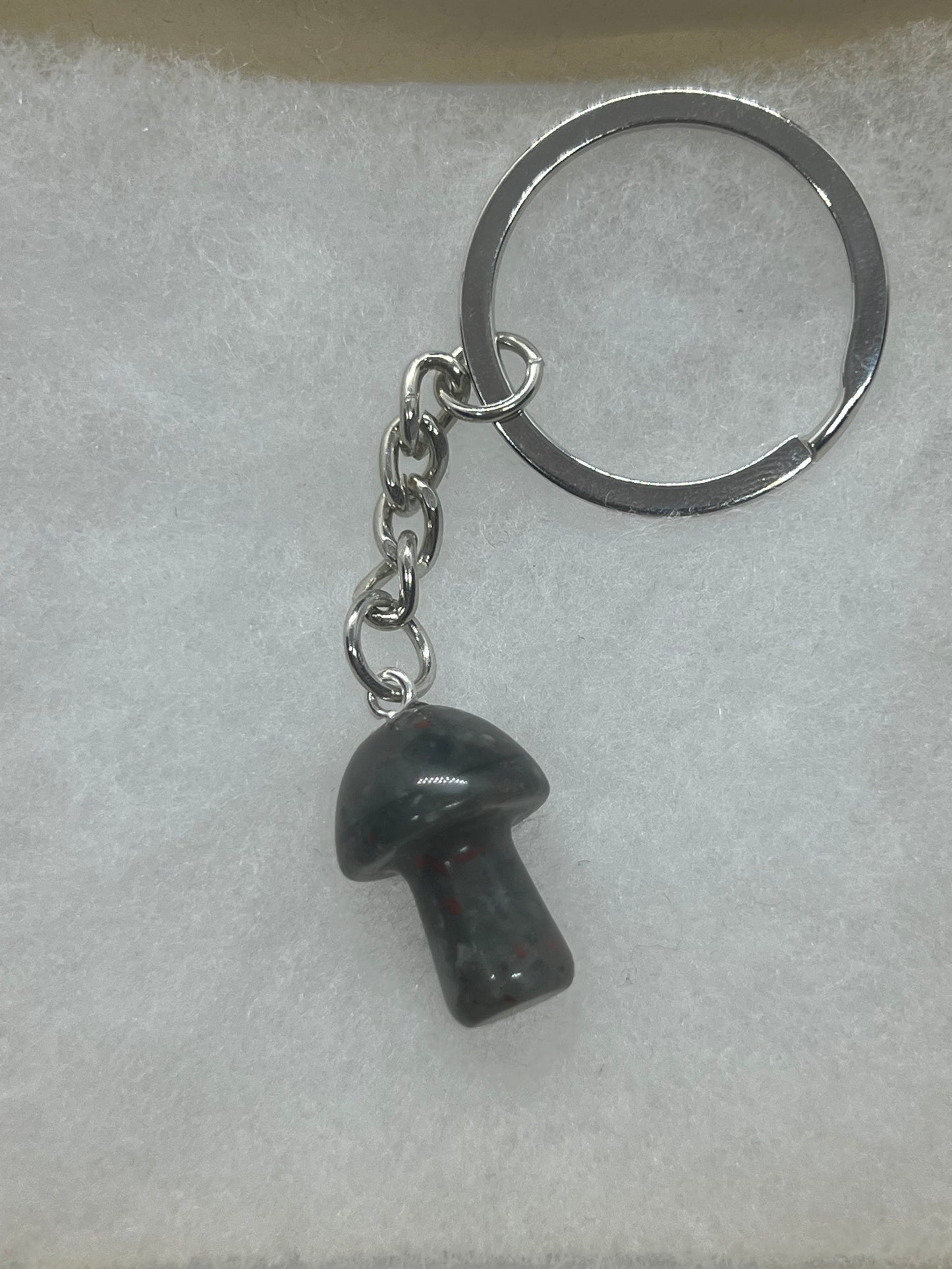 Mini Mushroom Crystal Keychain