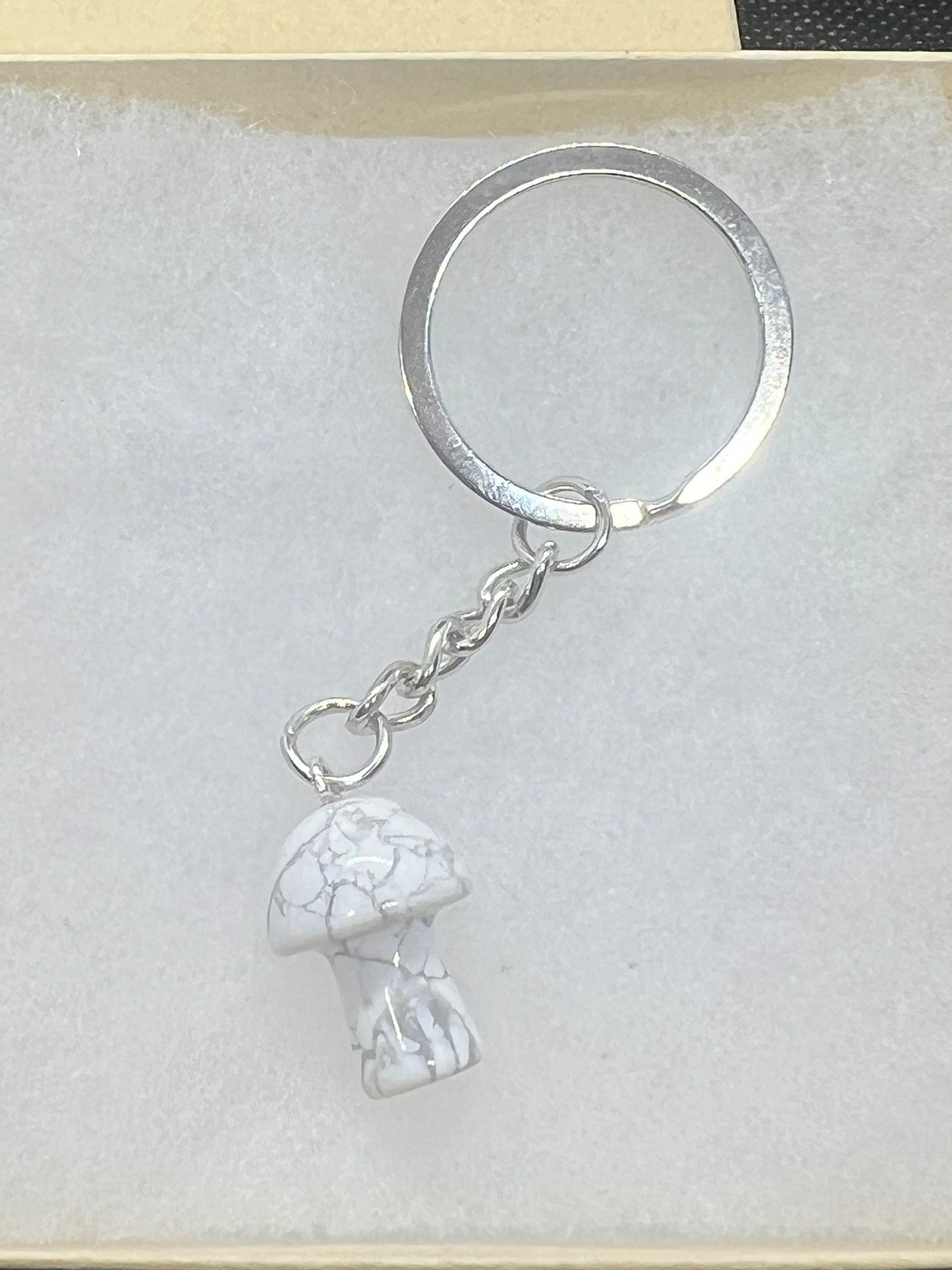 Mini Mushroom Crystal Keychain