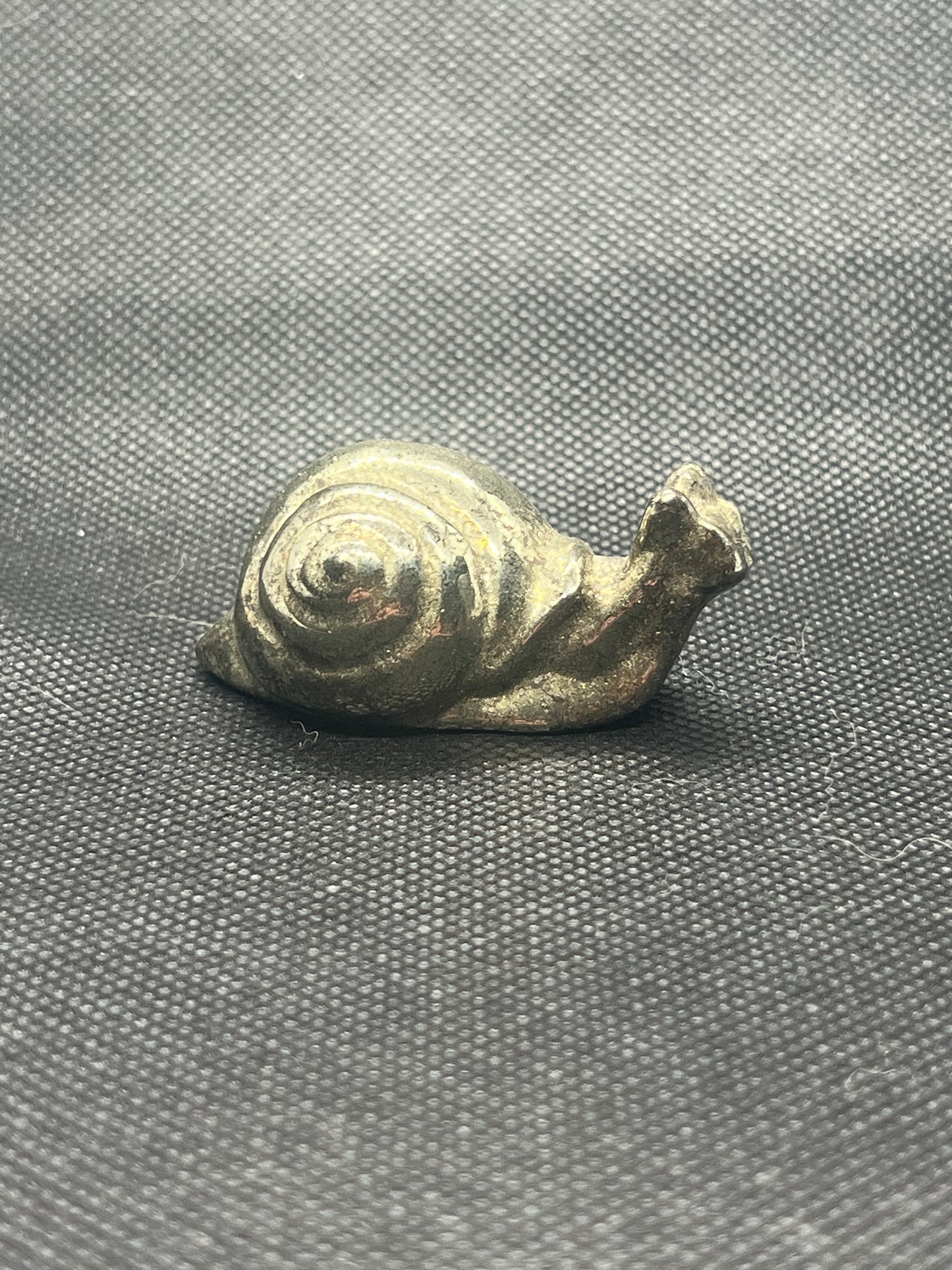 Pyrite Snail Carving