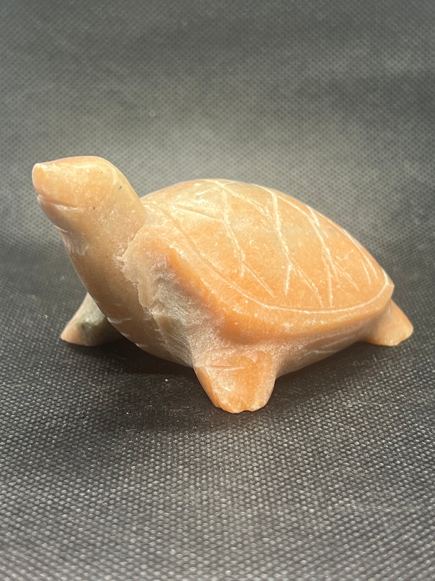 Peach Aventurine Turtle Carving