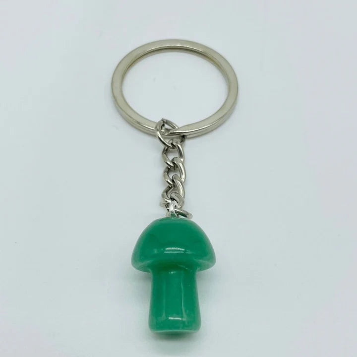 Mini Mushroom Crystal Keychain