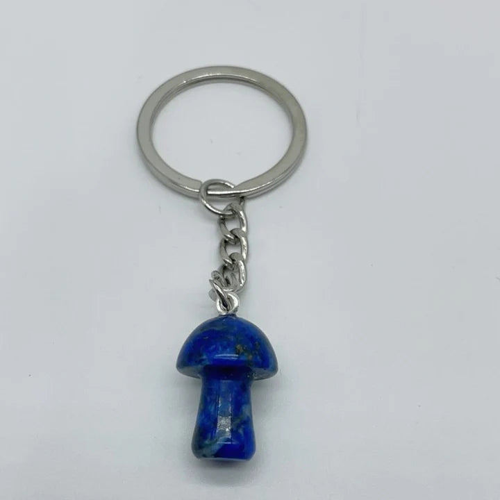 Mini Mushroom Crystal Keychain