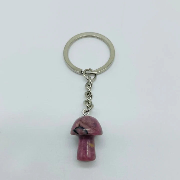 Mini Mushroom Crystal Keychain